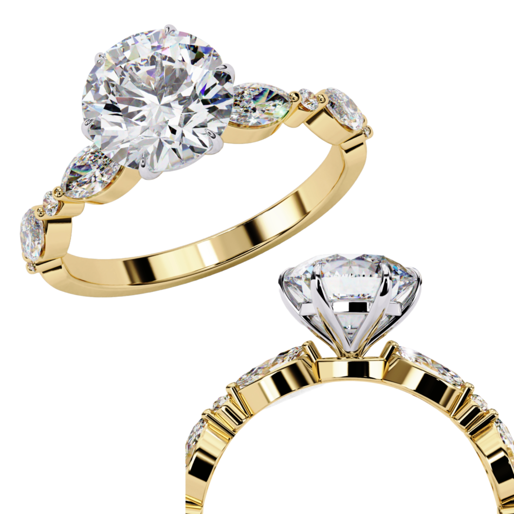 Anastassia MARQUISE & ROUND RING - Image 5