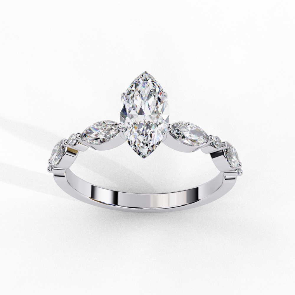 Yulan MARQUISE & ROUND RING - Image 3