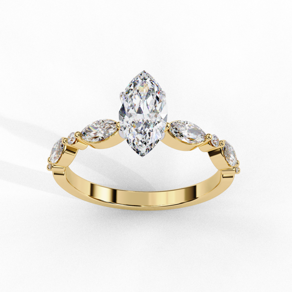 Yulan MARQUISE & ROUND RING - Image 4
