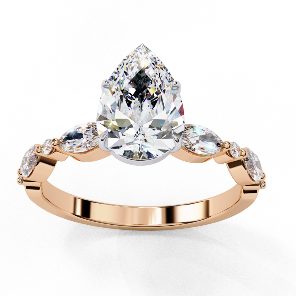 Contessa MARQUISE & PEAR & ROUND RING - Image 4