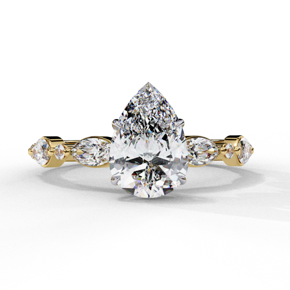 Contessa MARQUISE & PEAR & ROUND RING - Image 6