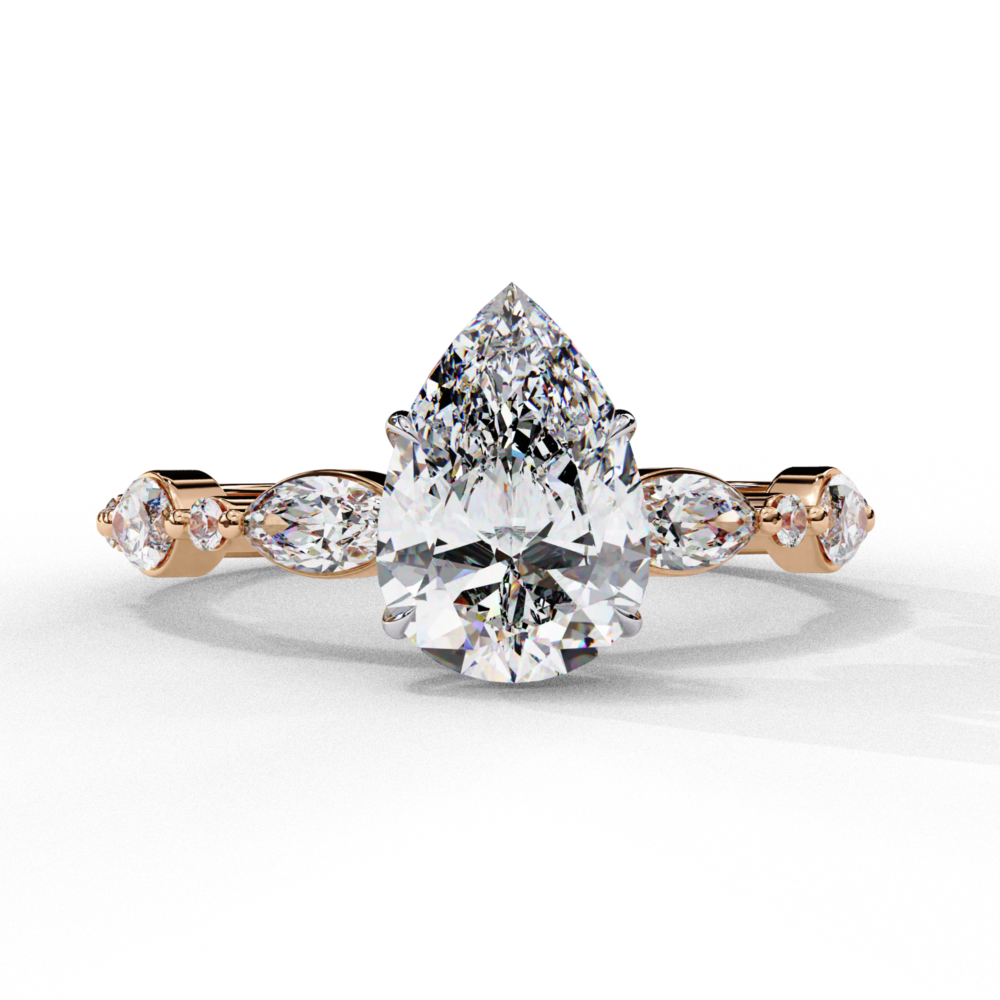 Contessa MARQUISE & PEAR & ROUND RING - Image 7