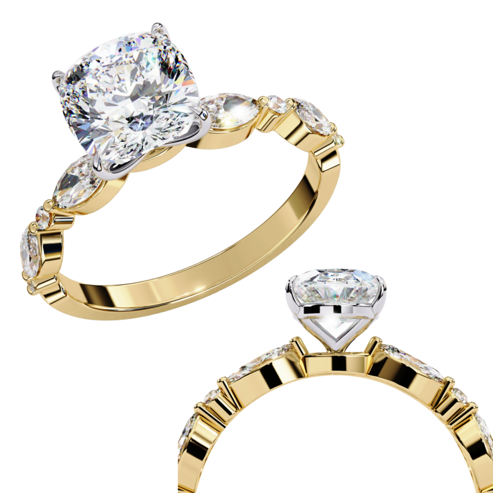 Théodora MARQUISE & CUSHION & ROUND RING - Image 5