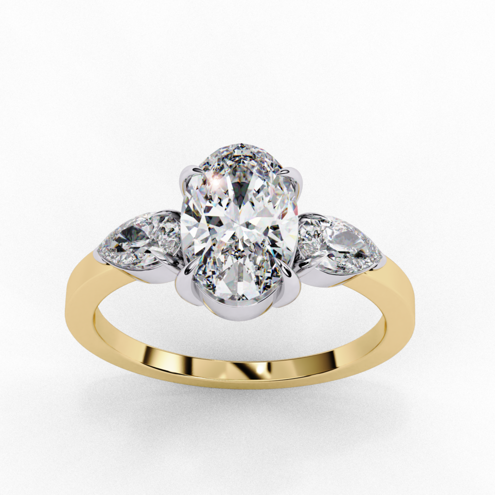Giovanna OVAL & PEAR RING - Image 3