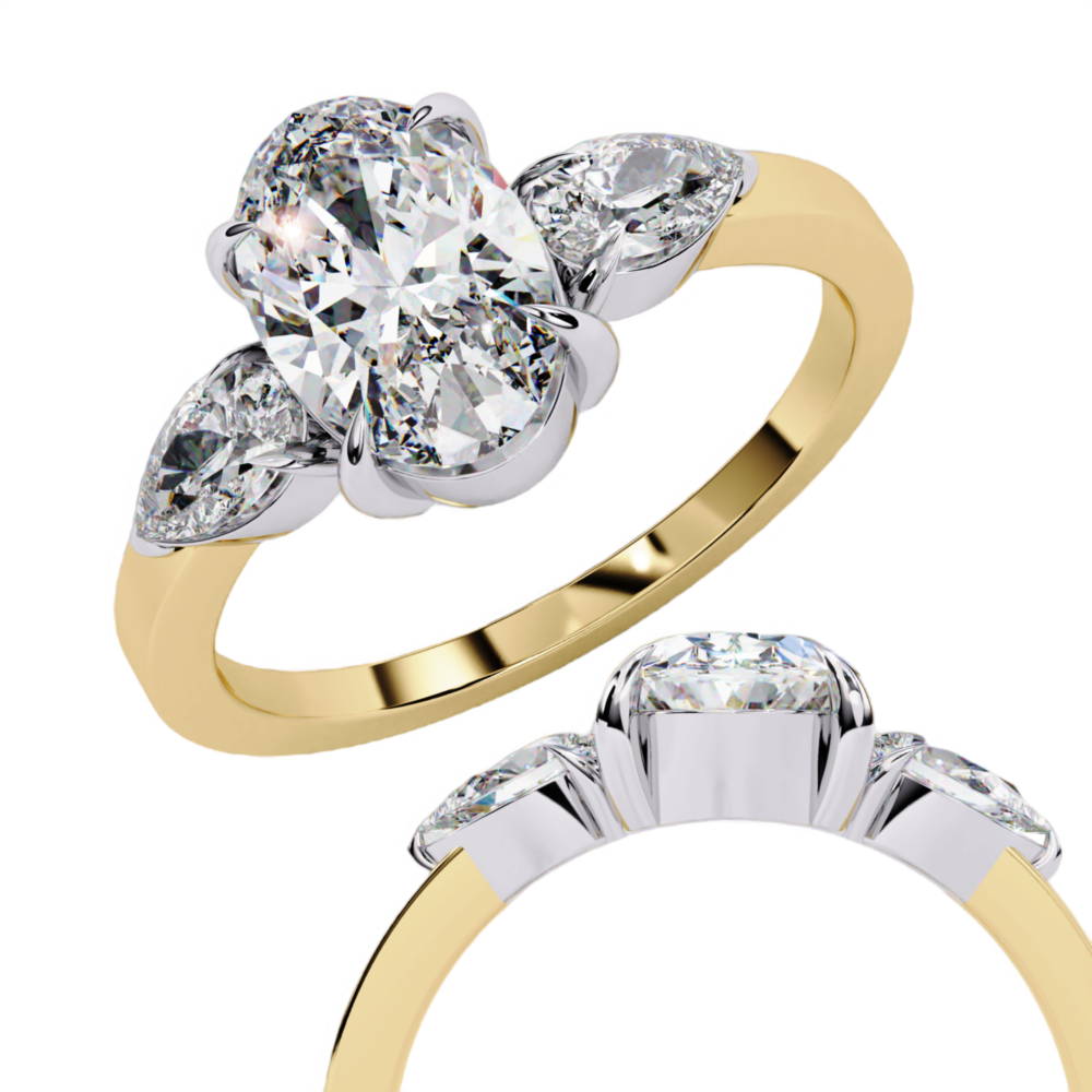 Giovanna OVAL & PEAR RING - Image 5