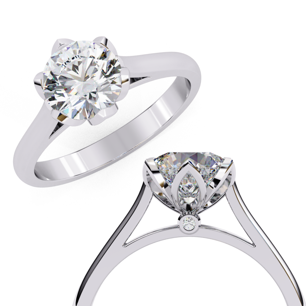 Anastassia ROUND SOLITAIRE RING - Image 3