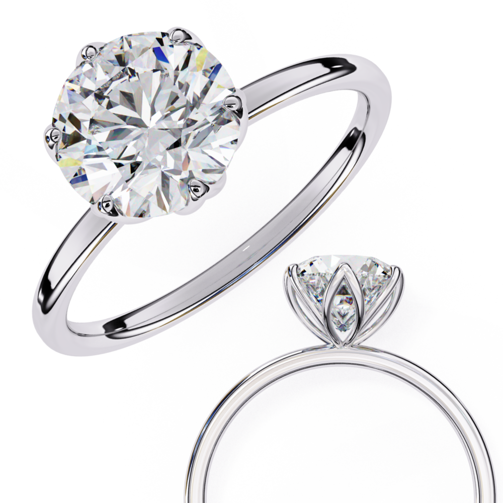 Sterling ROUND SOLITAIRE RING - Image 6