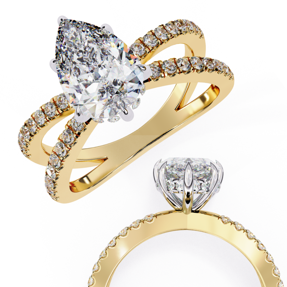 Reginalda PEAR & ROUND RING - Image 5