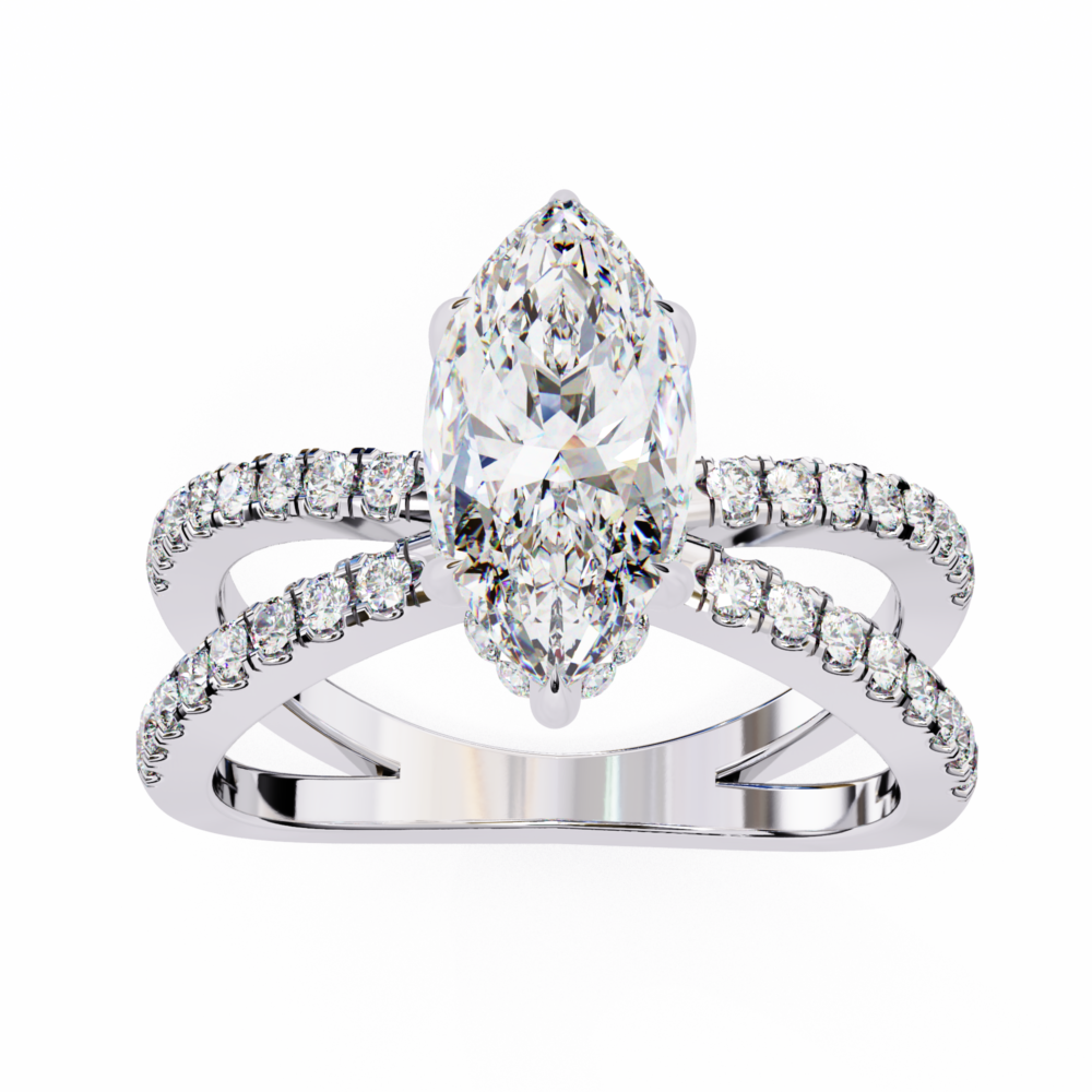 Sterling MARQUISE & ROUND RING - Image 3