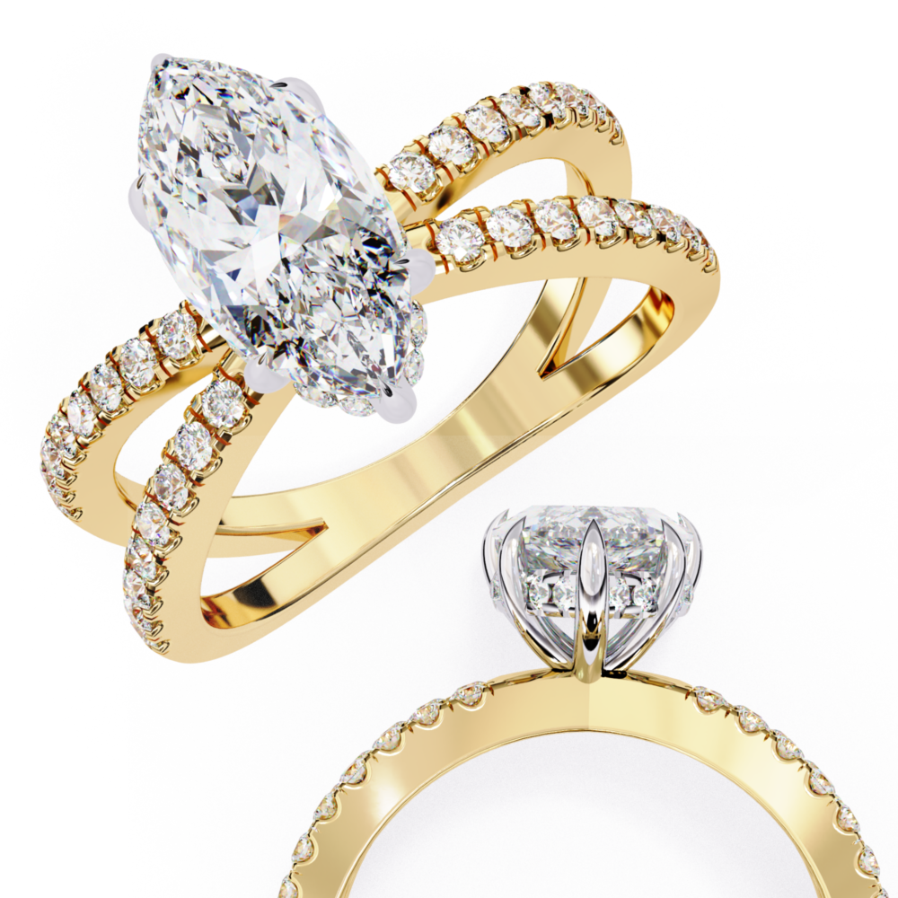 Sterling MARQUISE & ROUND RING - Image 5