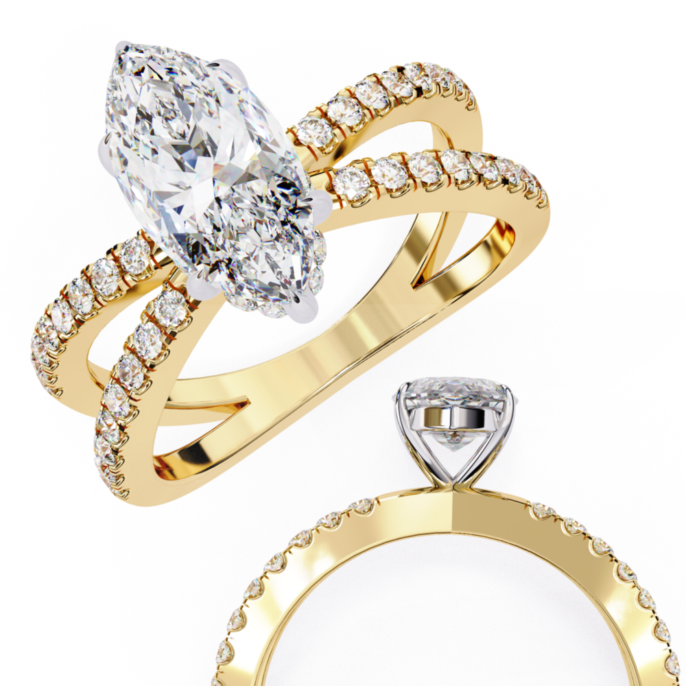 Baozhai MARQUISE & ROUND RING - Image 5