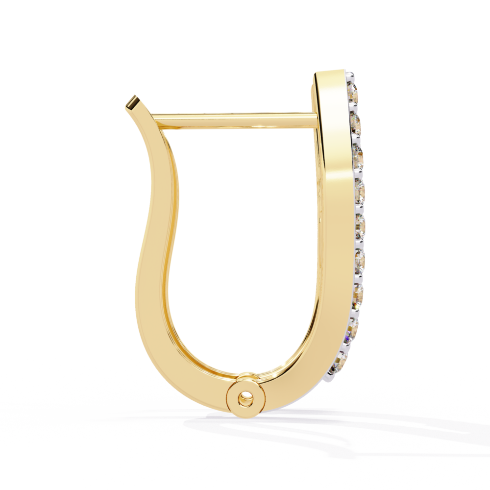 Yume Custom Baguette Round EARRING - Image 3