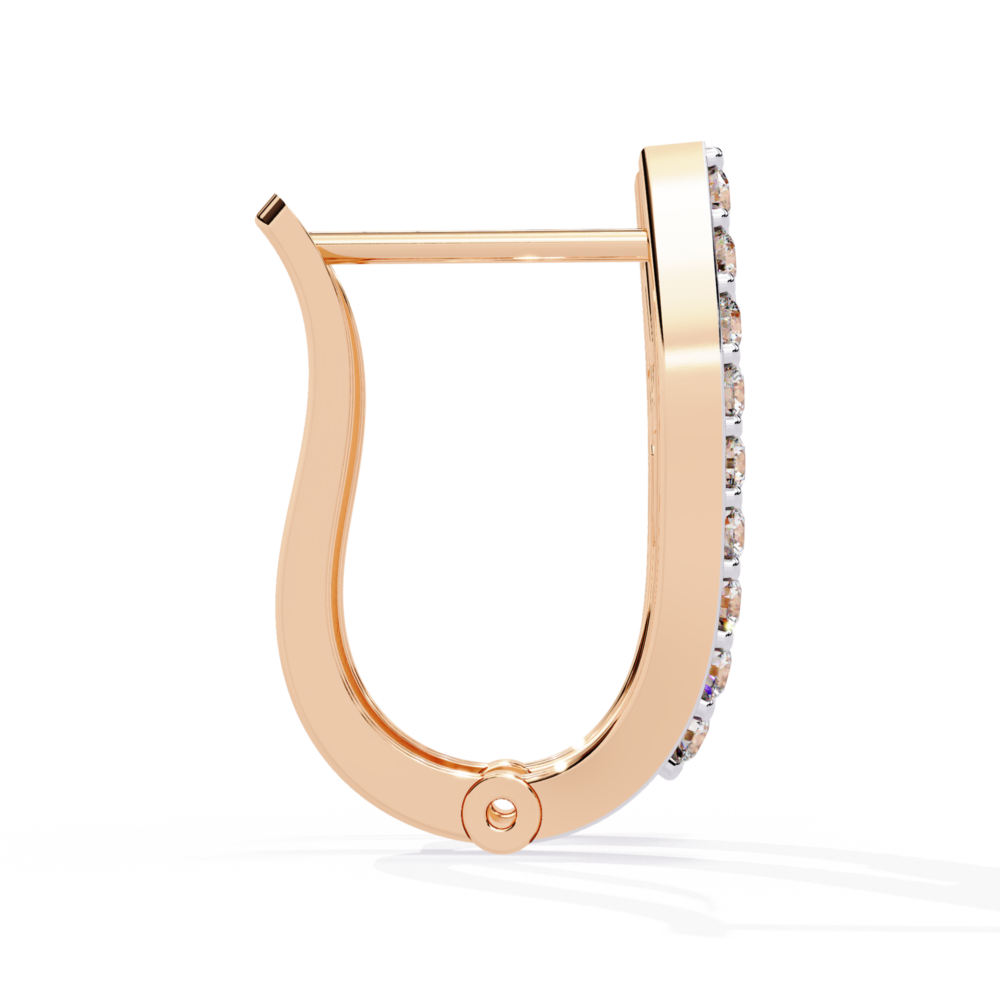 Yume Custom Baguette Round EARRING - Image 4