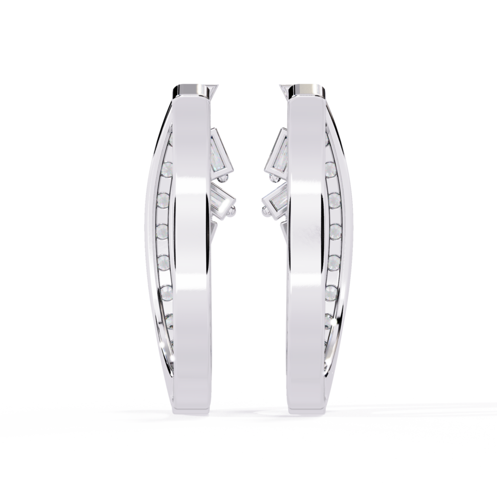 Yume Custom Baguette Round EARRING - Image 6