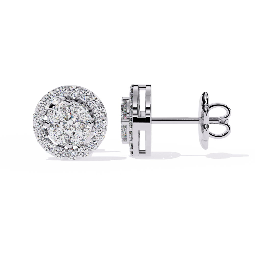 Yinghua Round Marquise Round EARRING - Image 4
