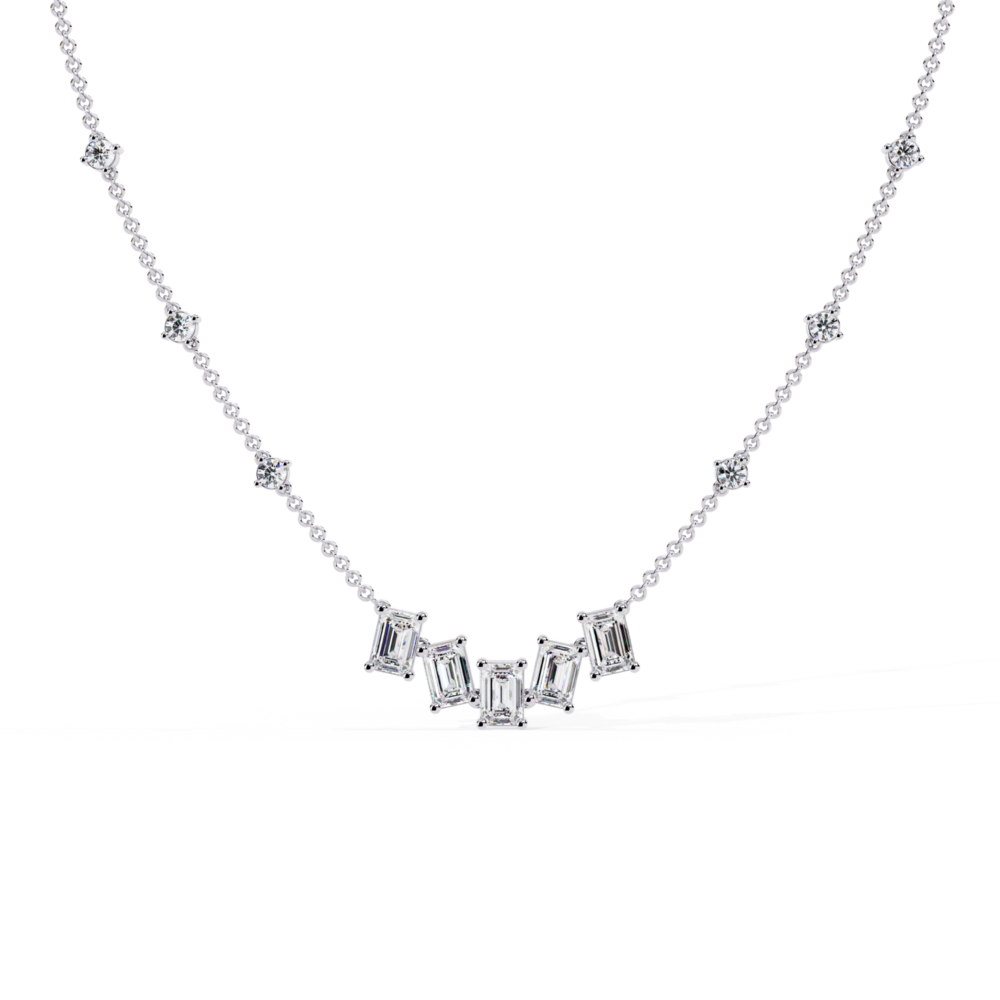 Enchanted Beam Oval Pear Emerald  NECKLACE - Image 3
