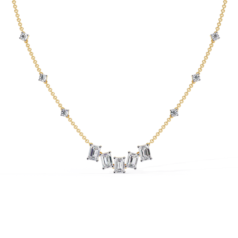 Enchanted Beam Oval Pear Emerald  NECKLACE - Image 4