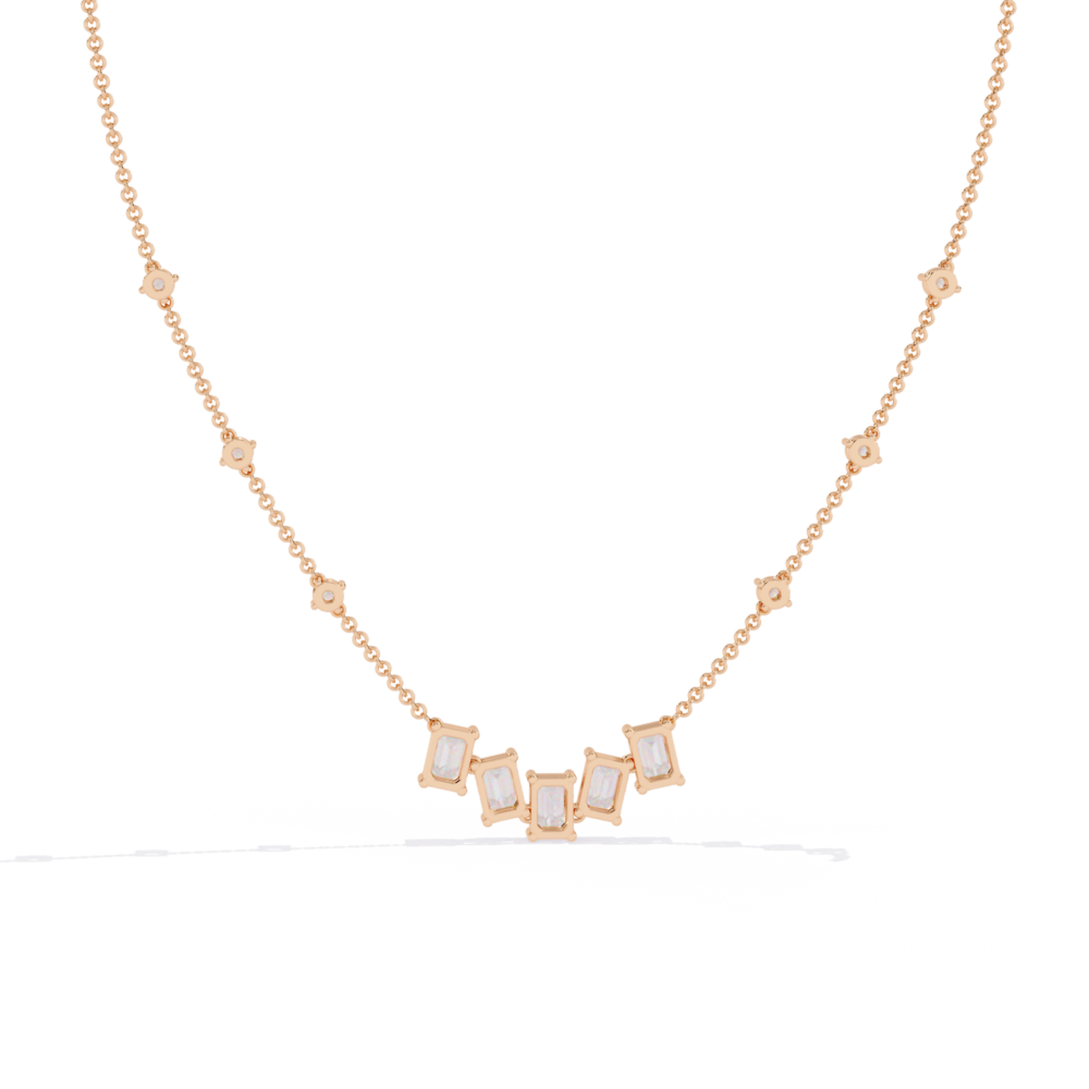 Enchanted Beam Oval Pear Emerald  NECKLACE - Image 6