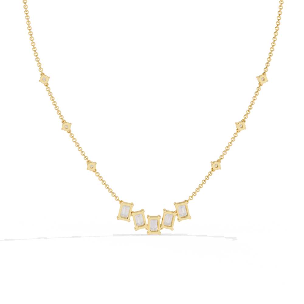 Enchanted Beam Oval Pear Emerald  NECKLACE - Image 7