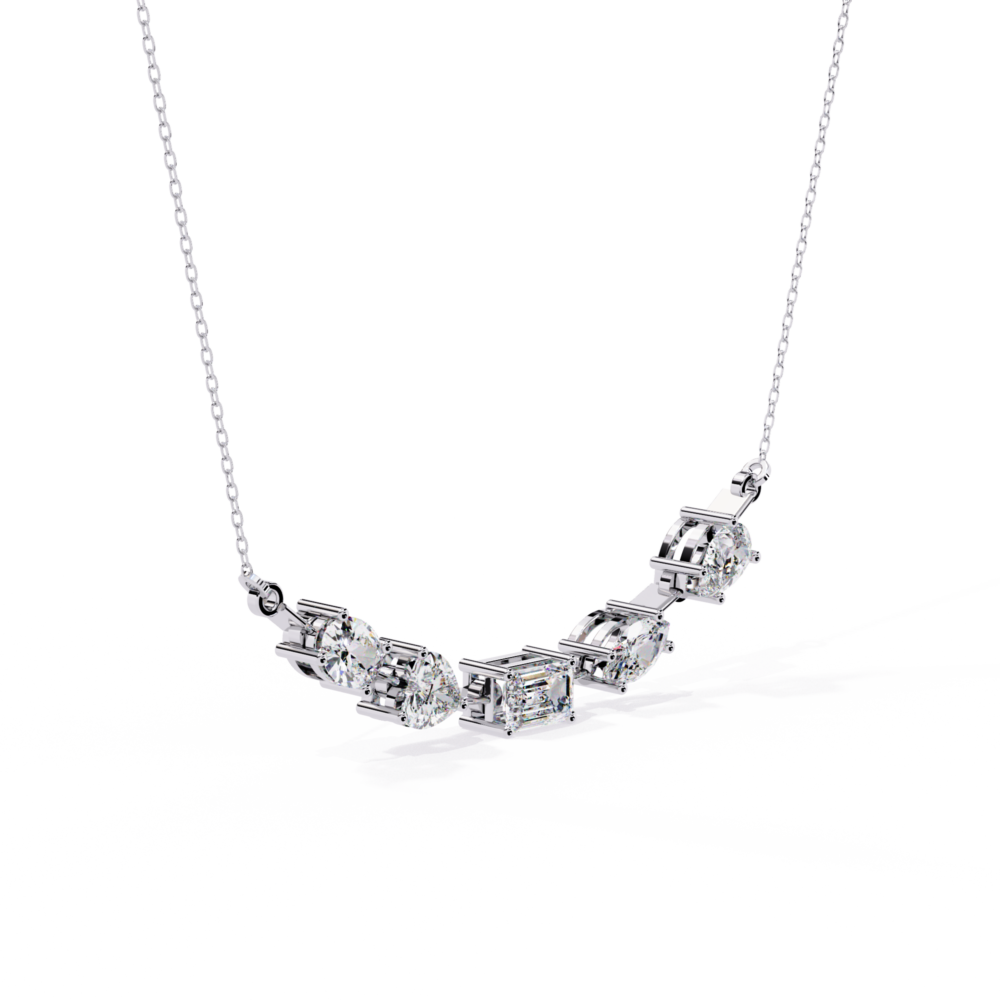 Ame no Kagayaki Heart Oval Pear Marquise Emerald NECKLACE - Image 4