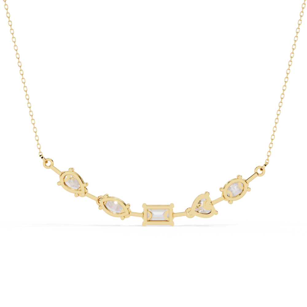 Ame no Kagayaki Heart Oval Pear Marquise Emerald NECKLACE - Image 5