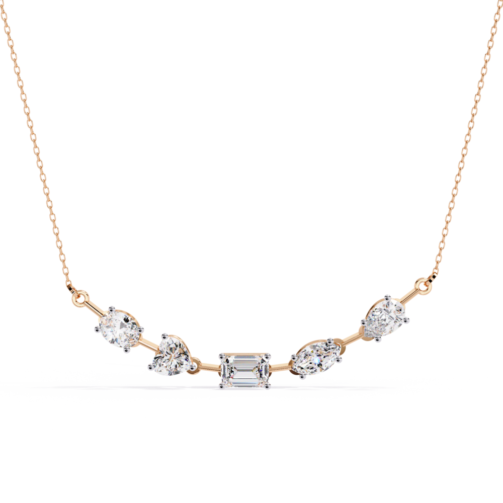 Ame no Kagayaki Heart Oval Pear Marquise Emerald NECKLACE - Image 6
