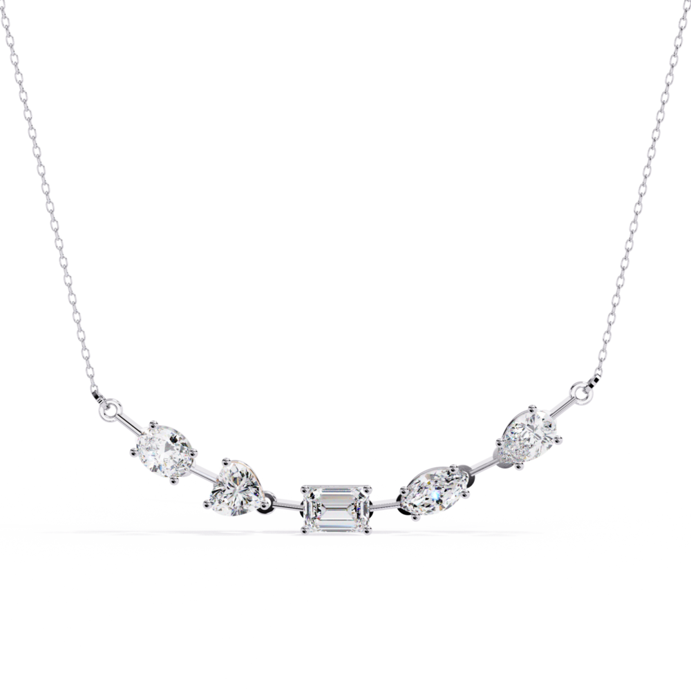 Ame no Kagayaki Heart Oval Pear Marquise Emerald NECKLACE - Image 7