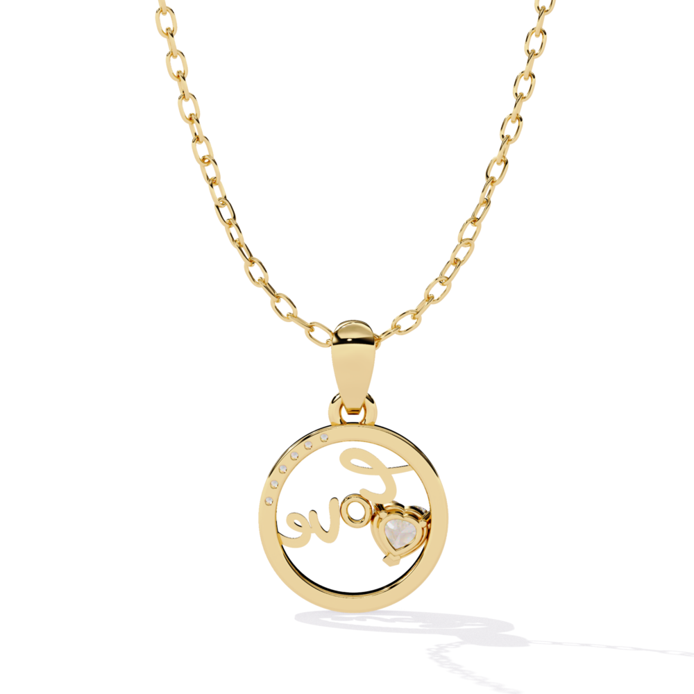 Diamond Essence Round Heart Round PENDANT - Image 4