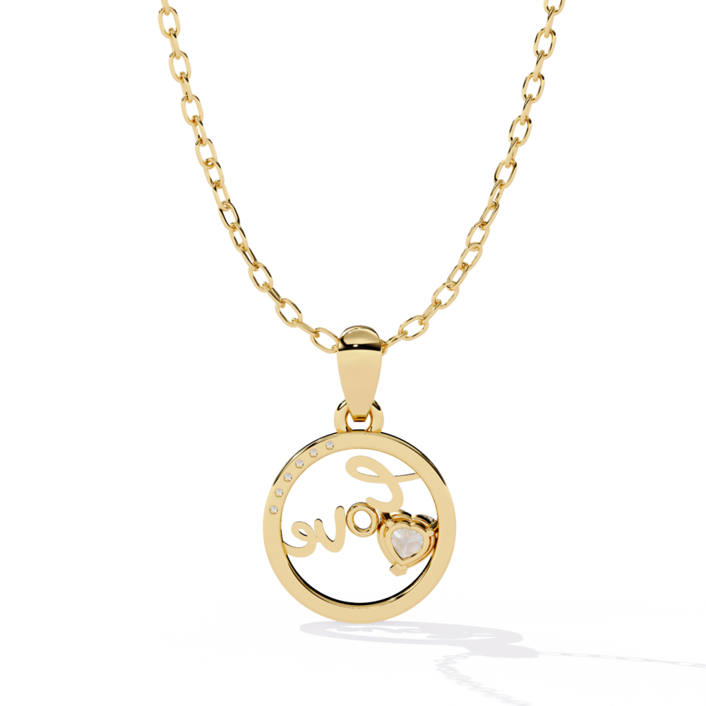 Diamond Essence Round Heart Round PENDANT - Image 5