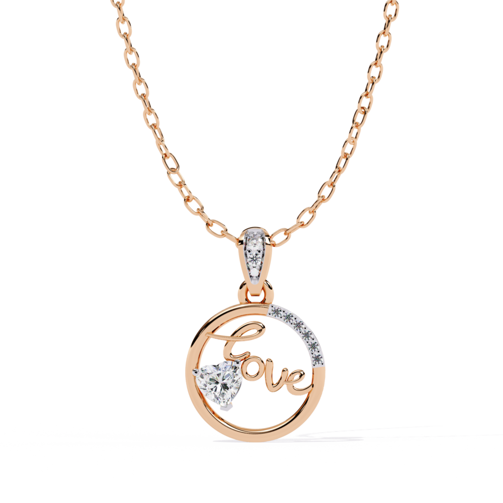 Diamond Essence Round Heart Round PENDANT - Image 6