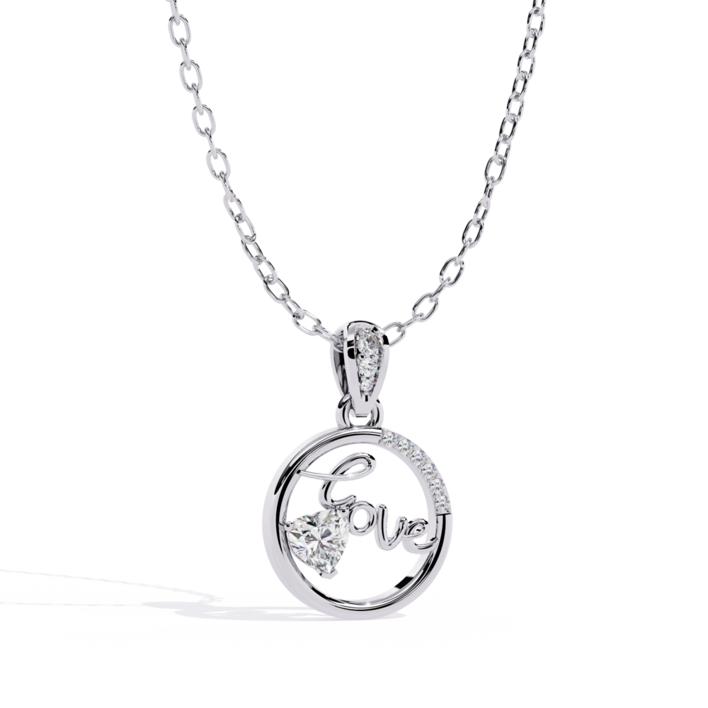 Diamond Essence Round Heart Round PENDANT - Image 8