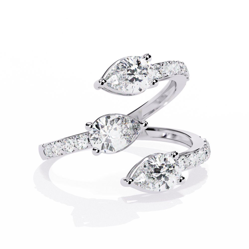 Harper Gold Pear Round RINGS - Image 3